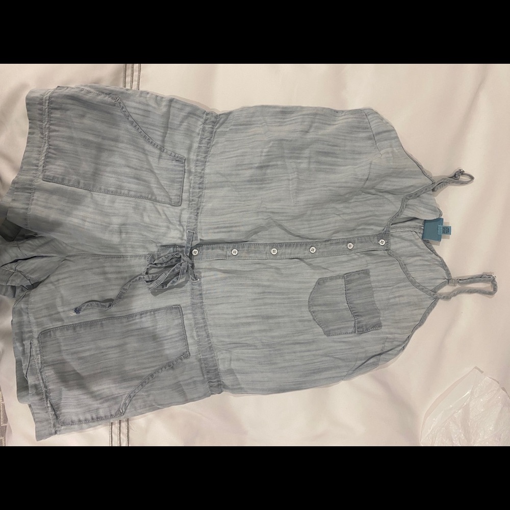 C and c California chambray shorts romper